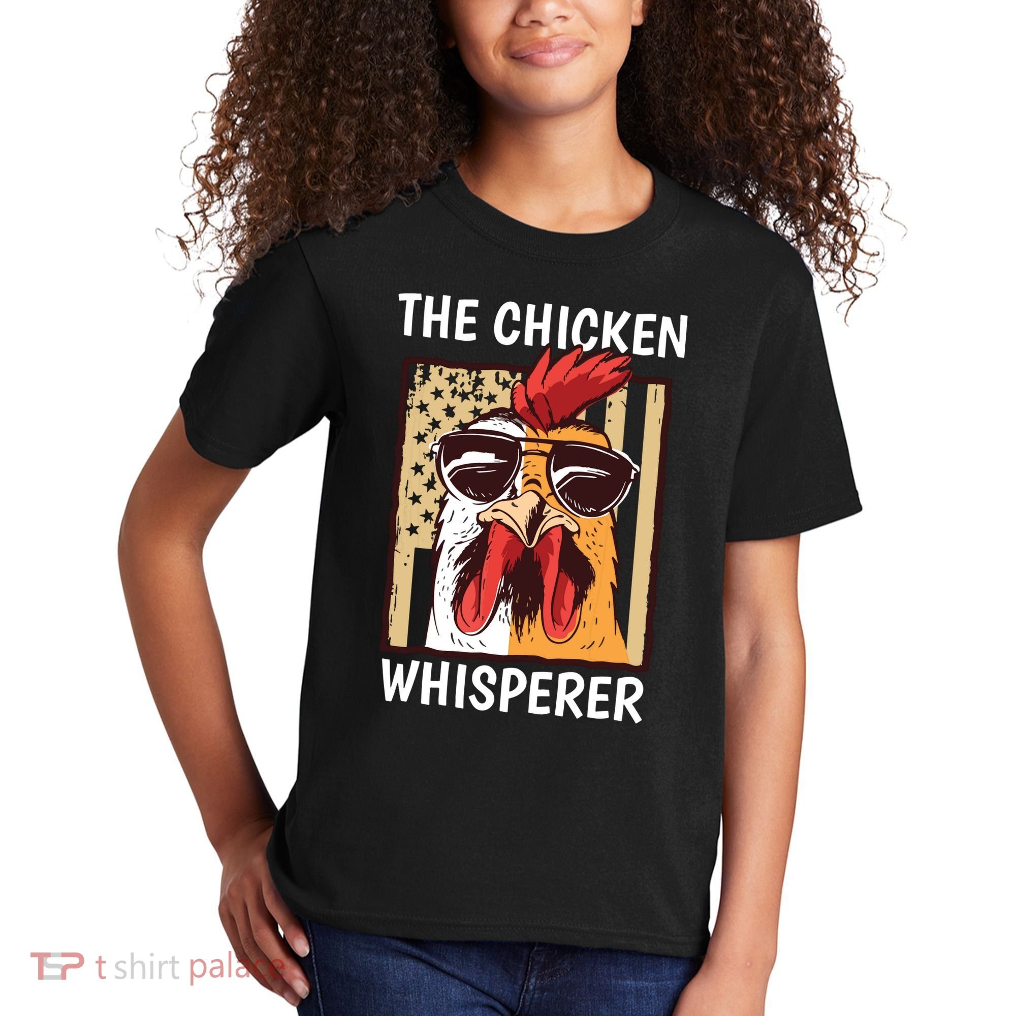 The Chicken Whisperer Farmer Chicken Kids T-Shirt