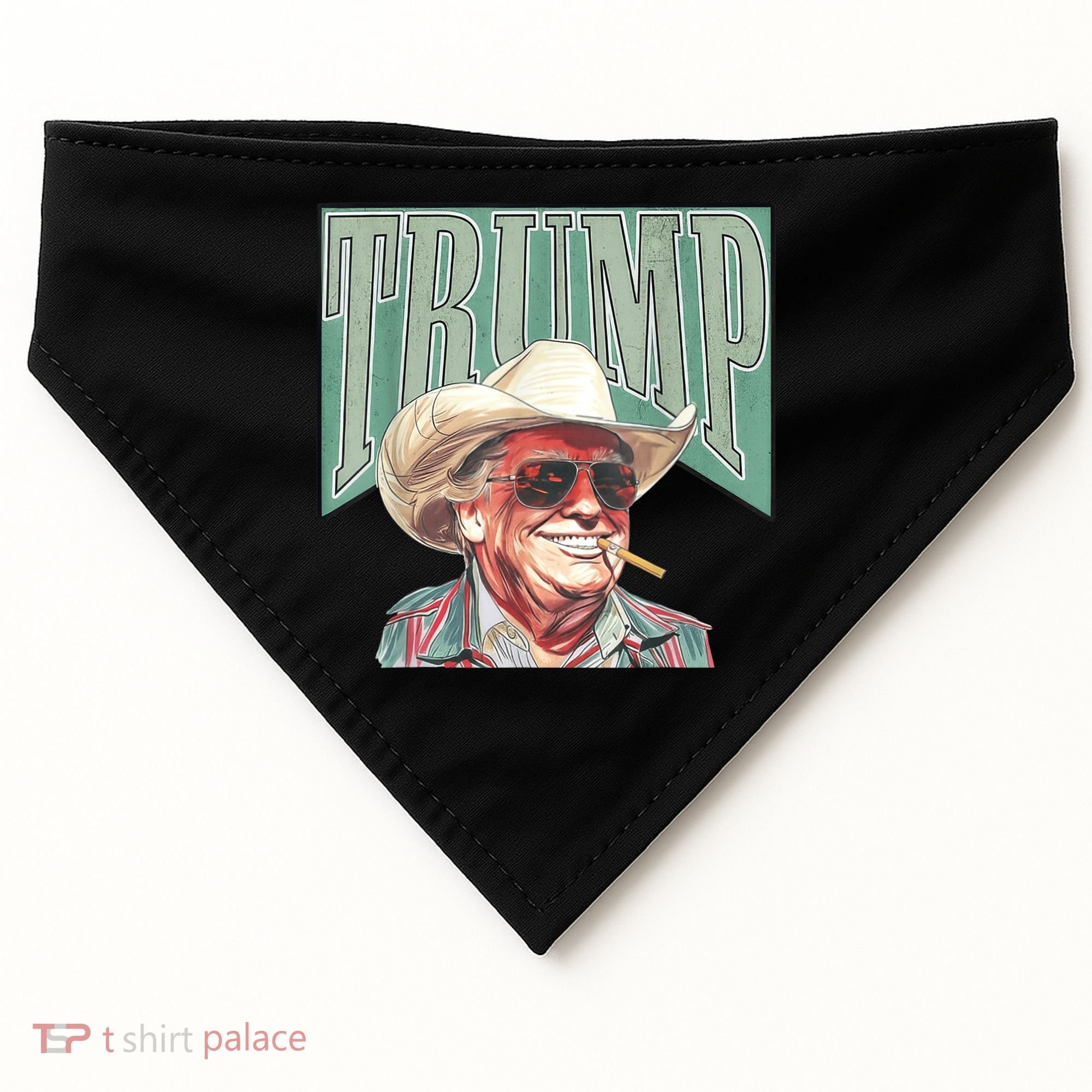 Trump Cowboy Western Make America Great USA-Made Doggie Bandana