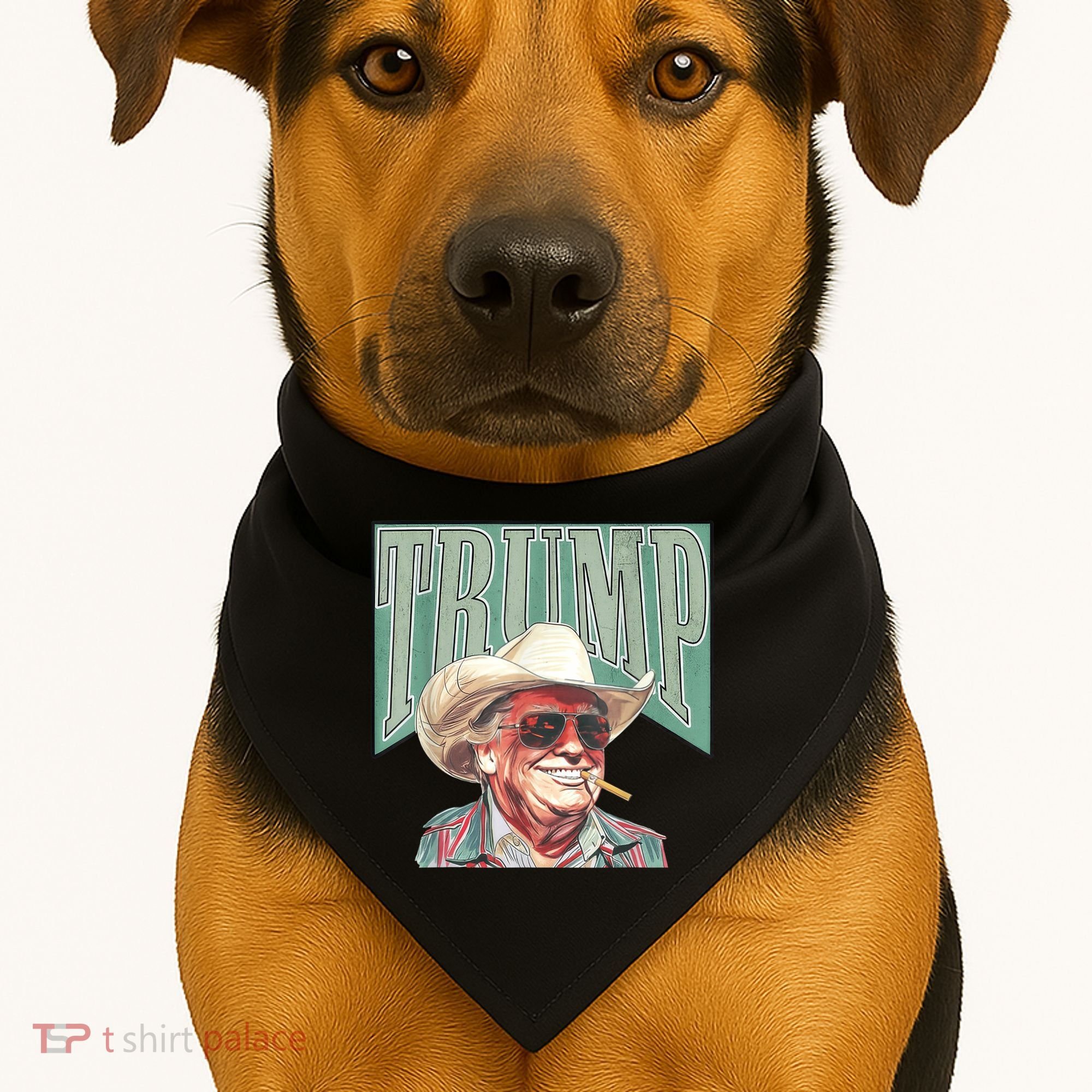 Trump Cowboy Western Make America Great USA-Made Doggie Bandana