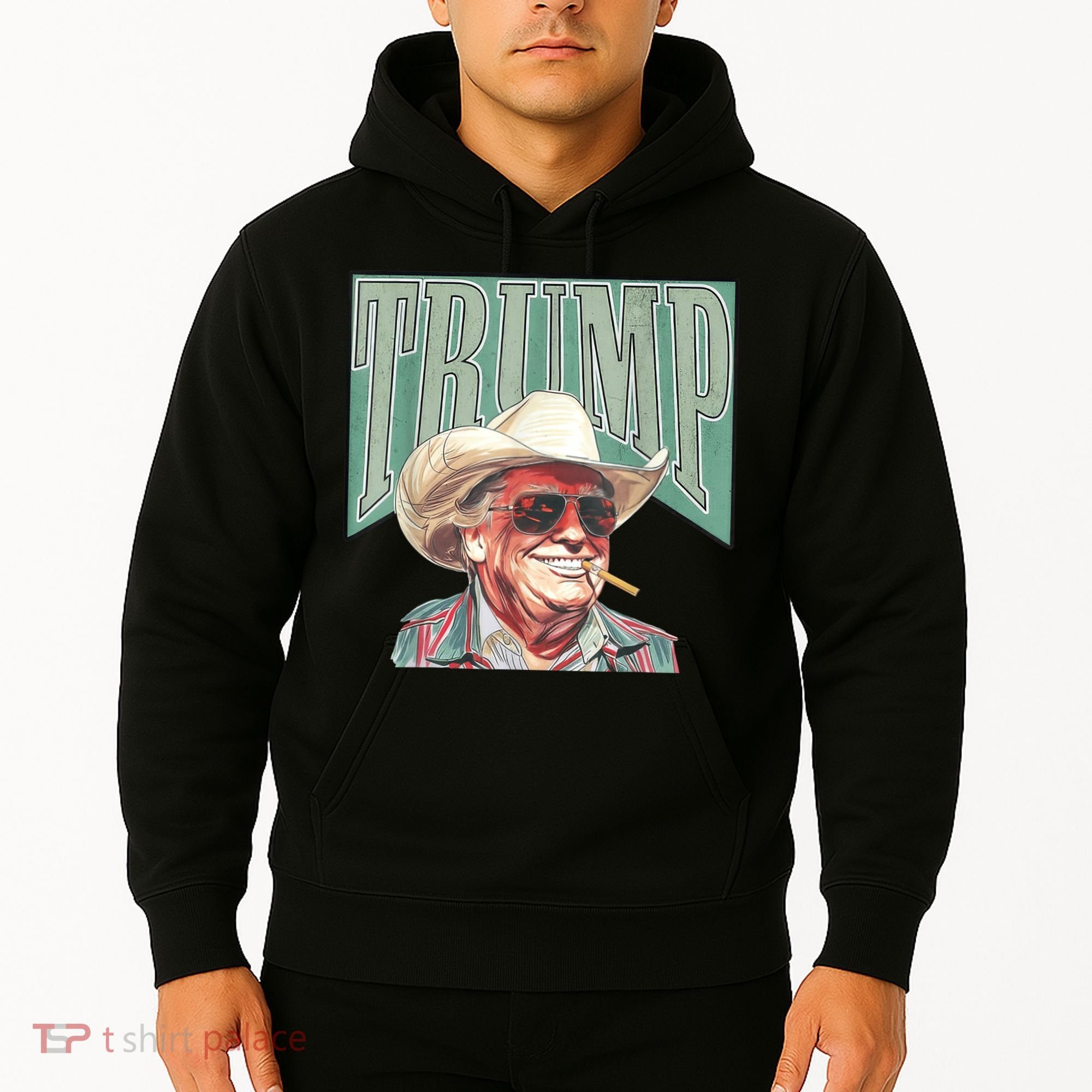 Trump Cowboy Western Make America Great Hoodie