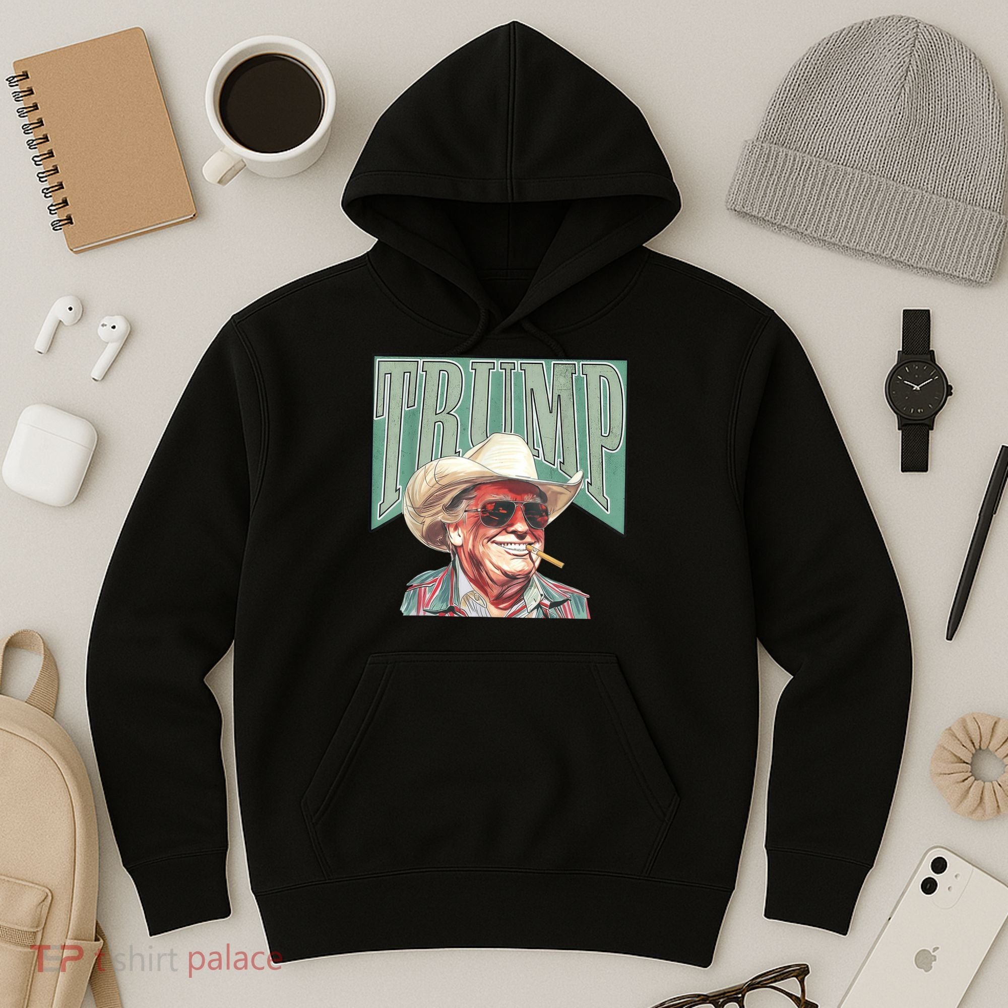Trump Cowboy Western Make America Great Hoodie
