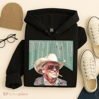 Trump Cowboy Western Make America Great Hoodie thumb 4