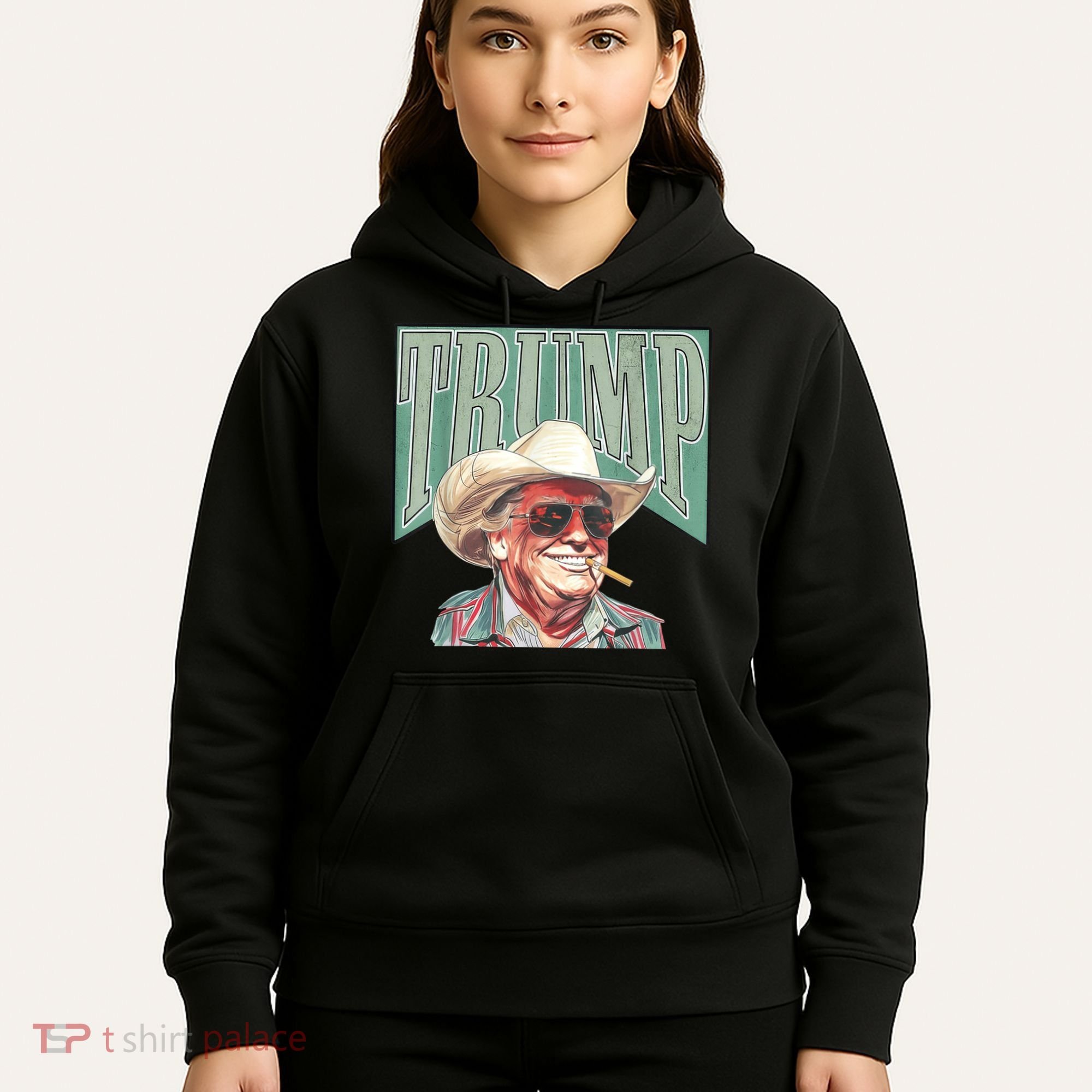 Trump Cowboy Western Make America Great Hoodie