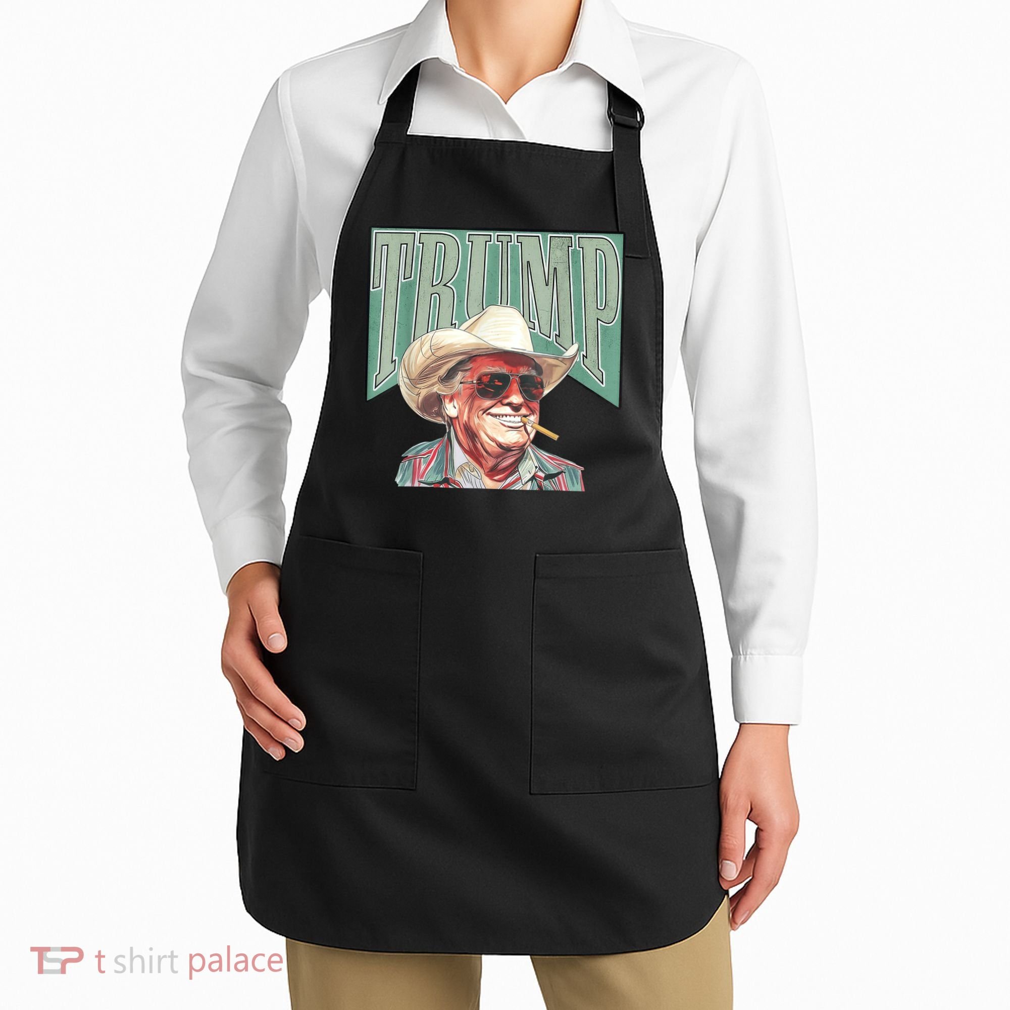 Trump Cowboy Western Make America Great Apron