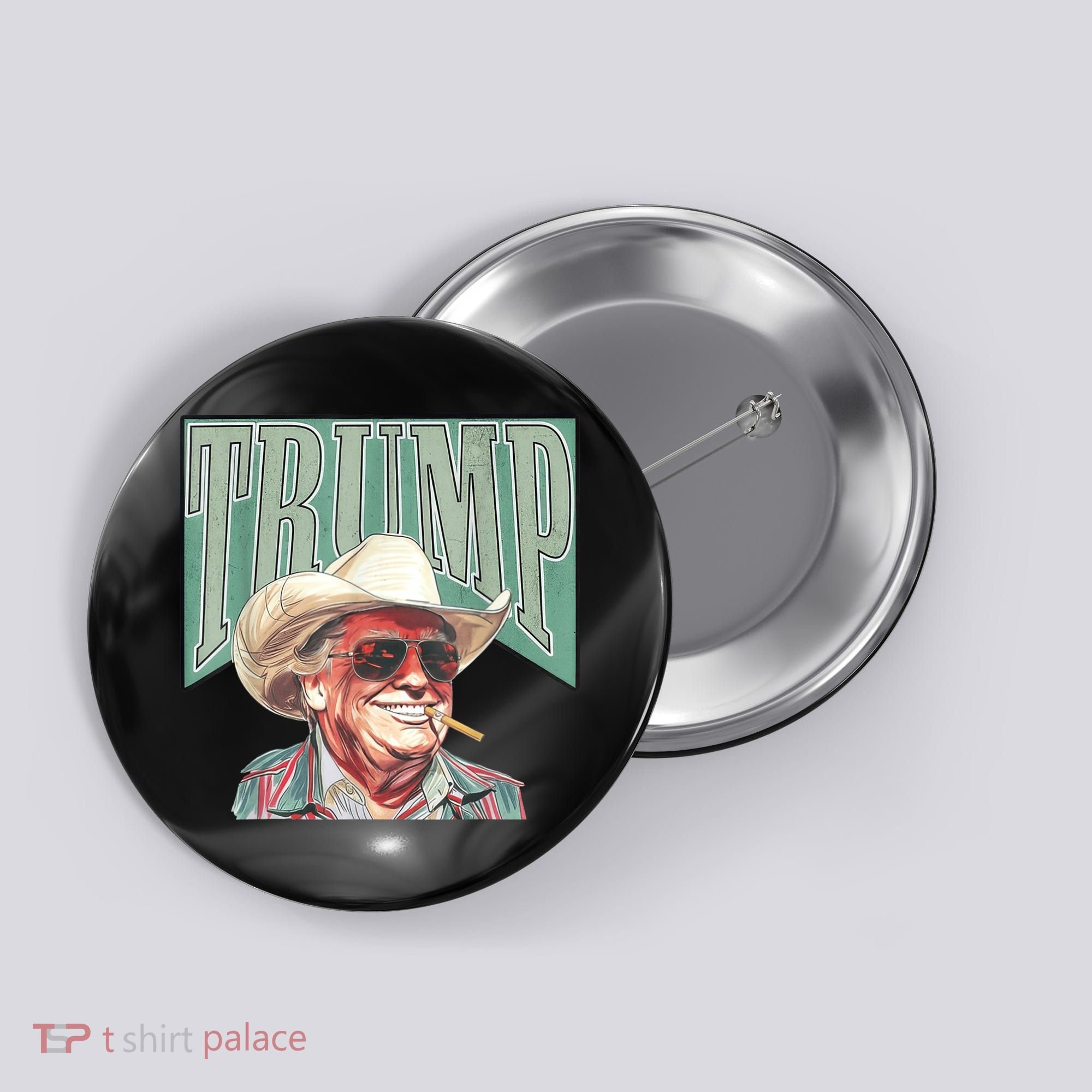 Trump Cowboy Western Make America Great Button