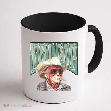Trump Cowboy Western Make America Great Coffee Mug back
