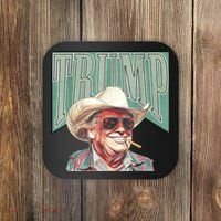 Trump Cowboy Western Make America Great Coaster thumb 0