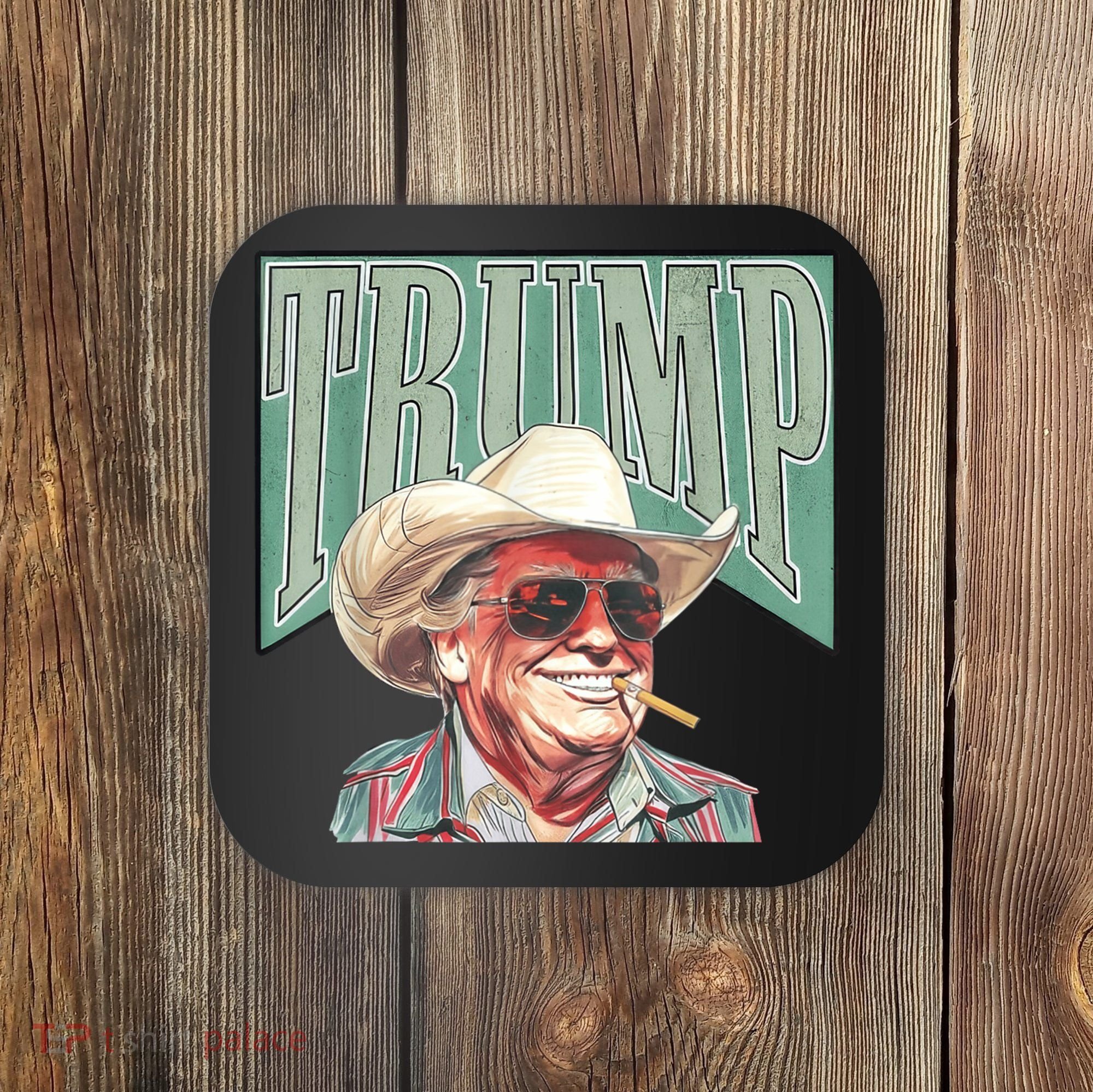 Trump Cowboy Western Make America Great Coaster