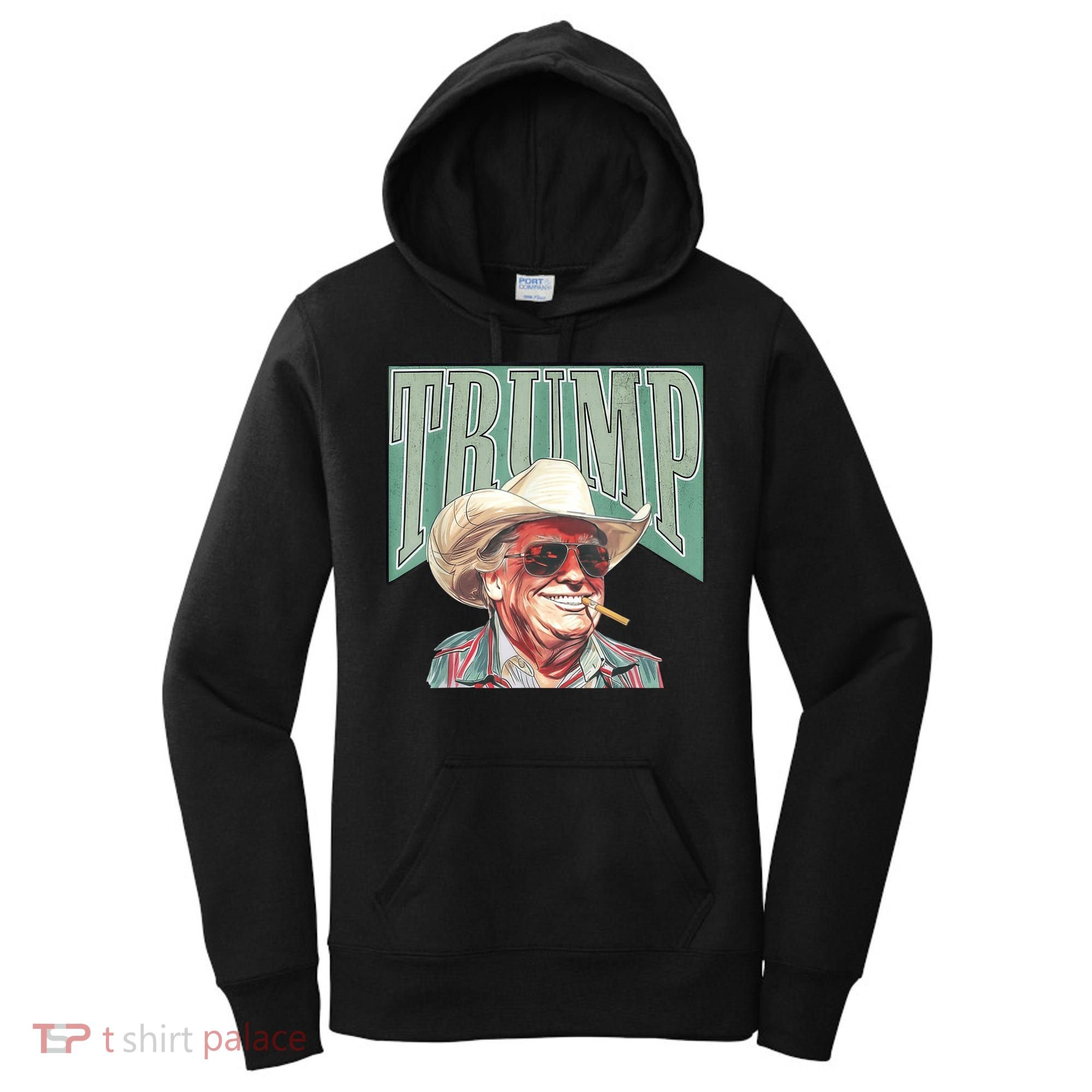 Trump Cowboy Western Make America Great Women's Hoodie