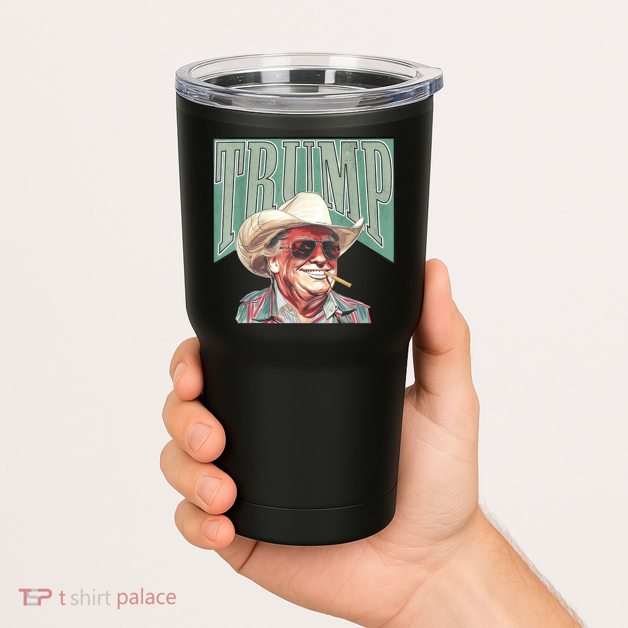 Trump Cowboy Western Make America Great Tumbler
