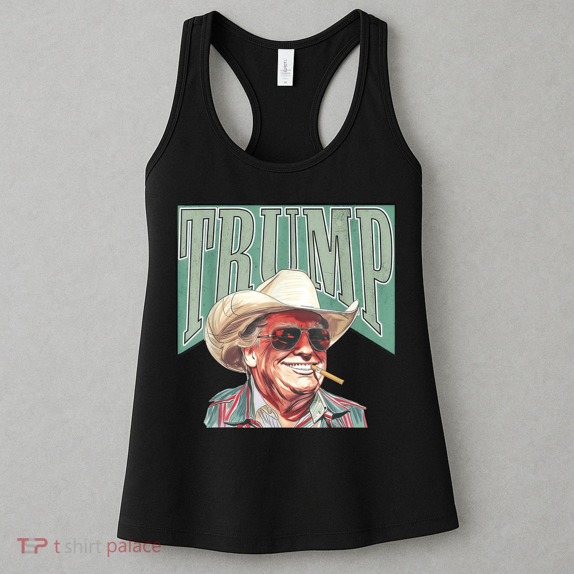 Trump Cowboy Western Make America Great Women's Tank Top