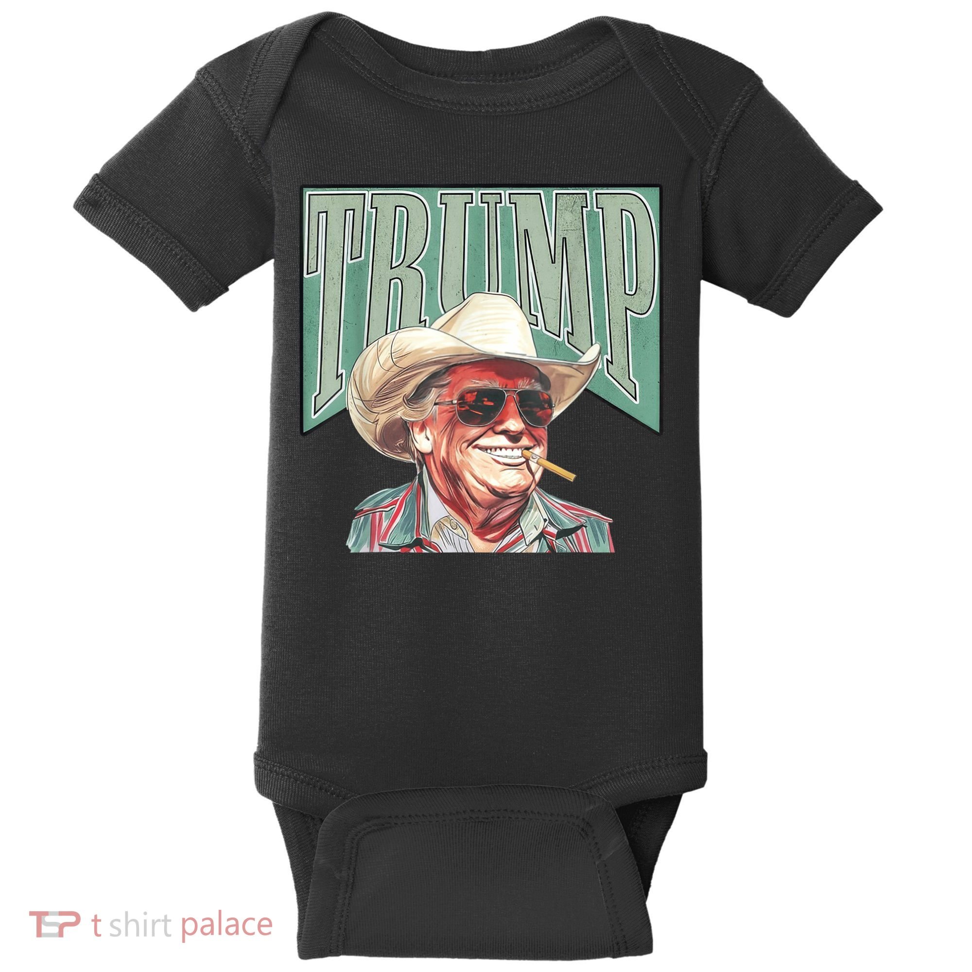 Trump Cowboy Western Make America Great Baby Bodysuit