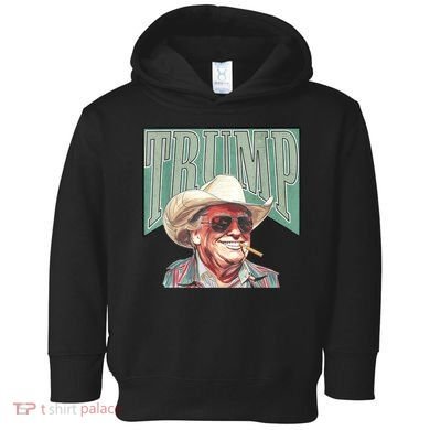 Trump Cowboy Western Make America Great Toddler Hoodie