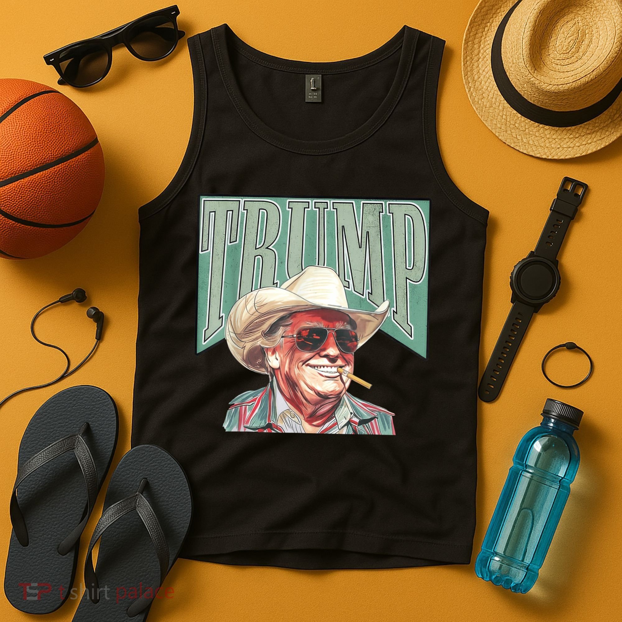 Trump Cowboy Western Make America Great Tank Top