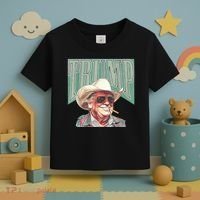 Trump Cowboy Western Make America Great Toddler T-Shirt thumb 3