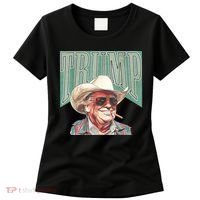Trump Cowboy Western Make America Great Women's T-Shirt thumb 0