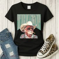 Trump Cowboy Western Make America Great Women's T-Shirt thumb 3