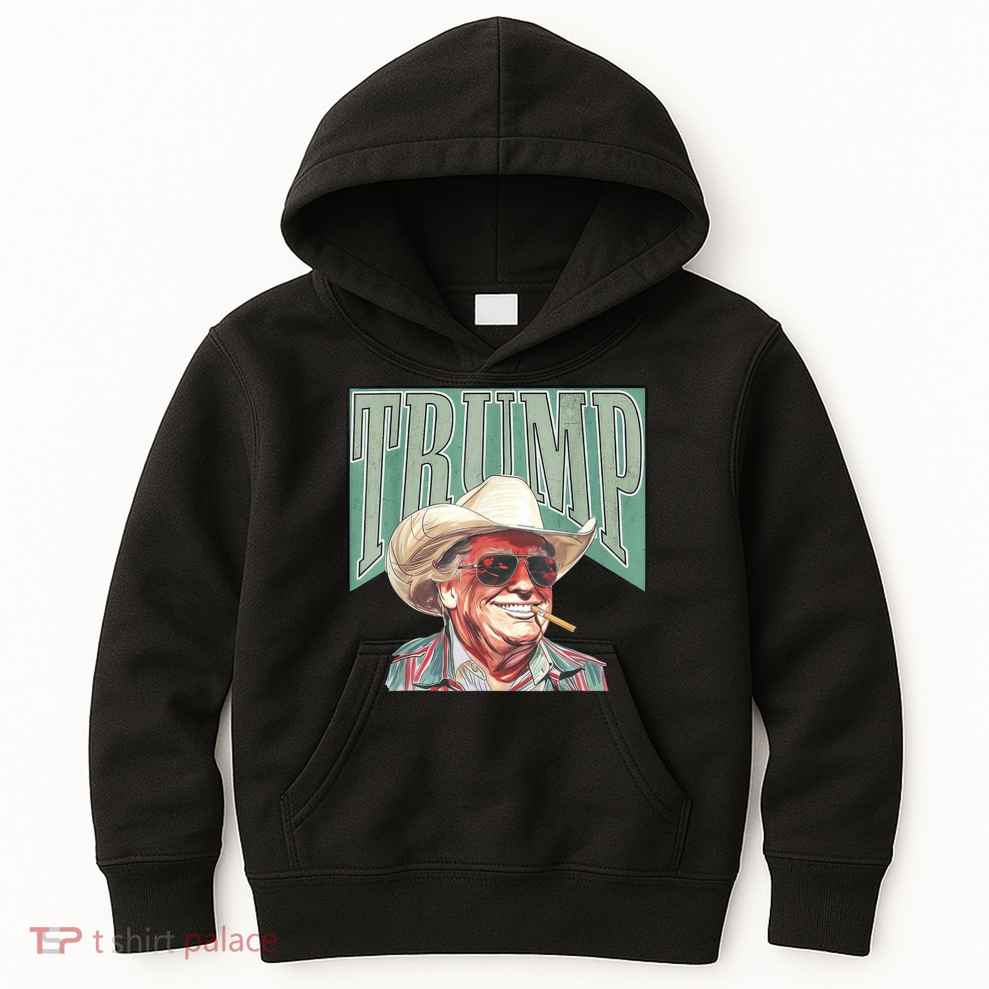 Trump Cowboy Western Make America Great Kids Hoodie