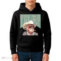 Trump Cowboy Western Make America Great Kids Hoodie thumb 4