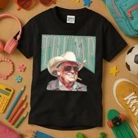 Trump Cowboy Western Make America Great Kids T-Shirt thumb 3