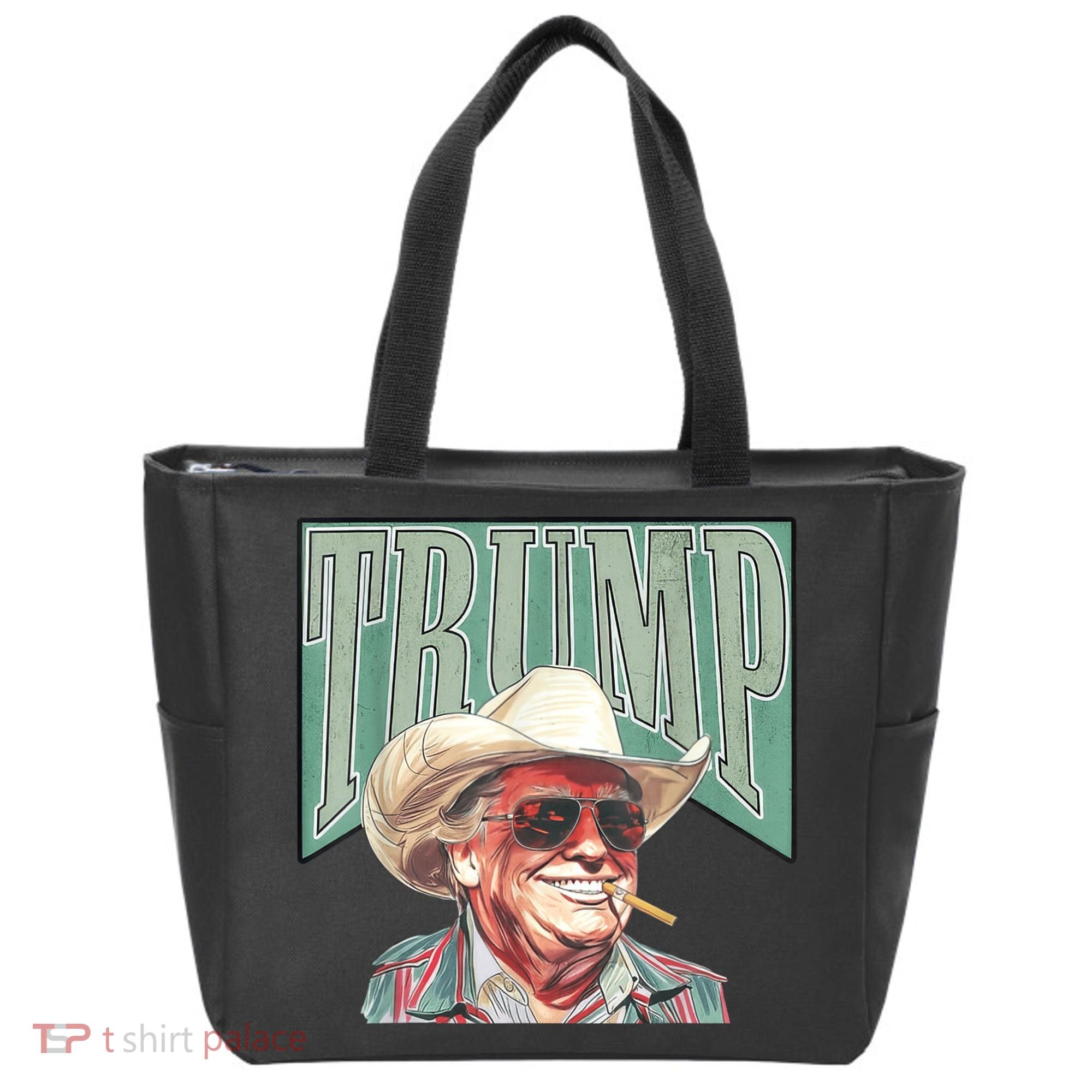 Trump Cowboy Western Make America Great Tote Bag
