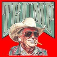 Trump Cowboy Western Make America Great Santa Hat thumb 1