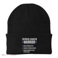 Thyroid Cancer Warrior Awareness Survivor To Do List Gift Beanie thumb 0