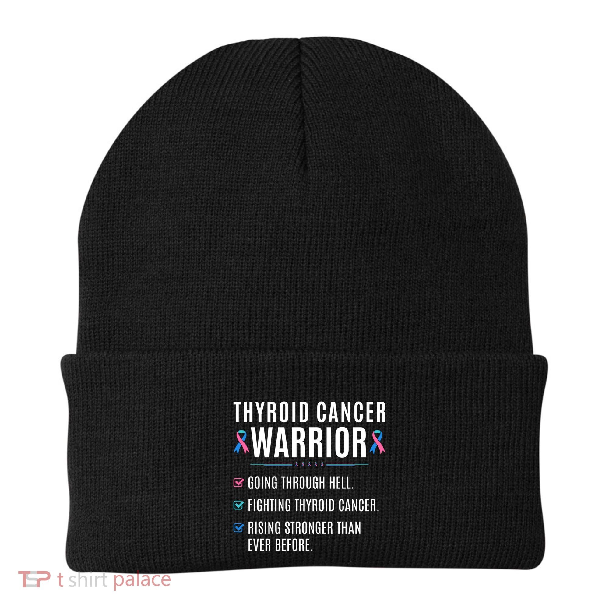 Thyroid Cancer Warrior Awareness Survivor To Do List Gift Beanie