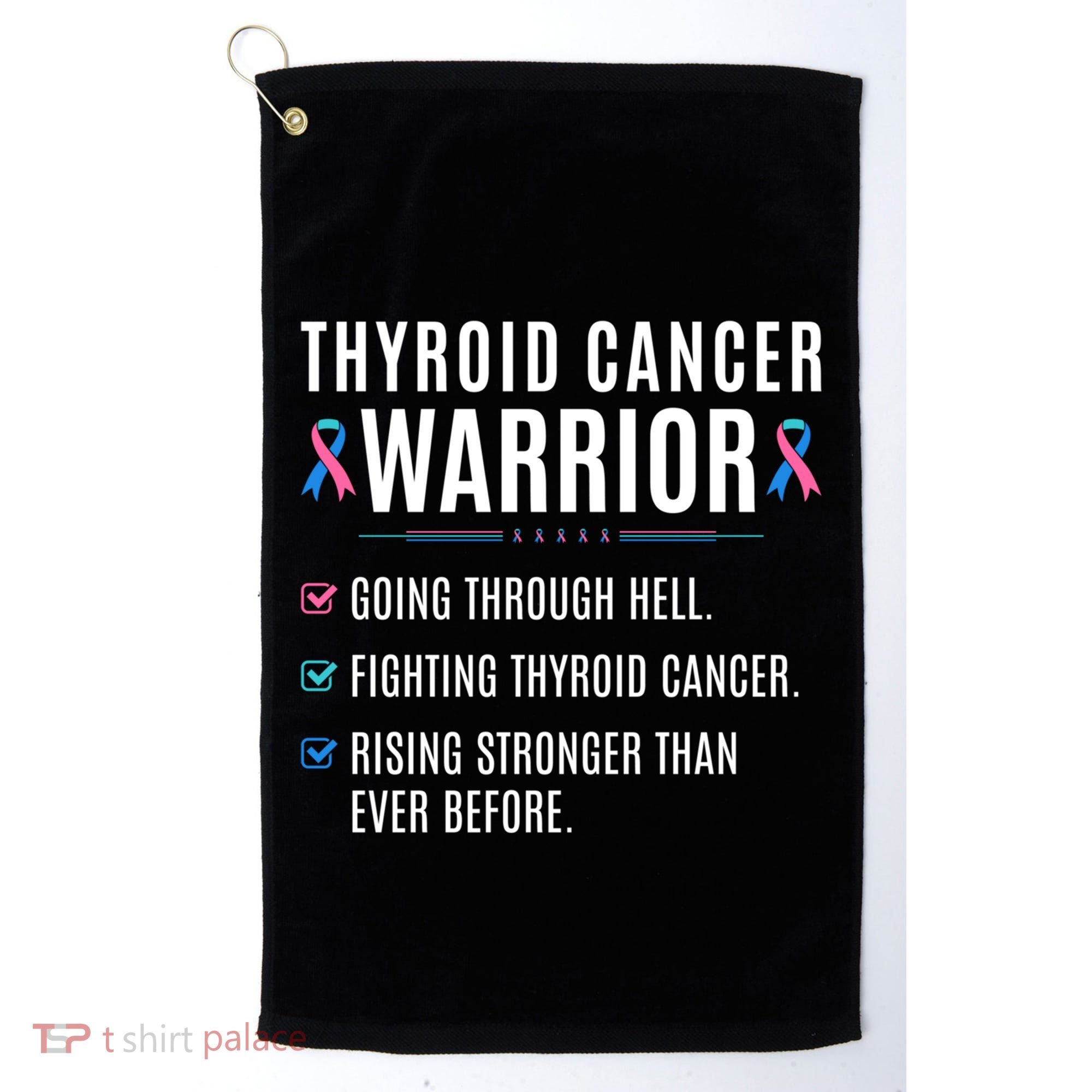 Thyroid Cancer Warrior Awareness Survivor To Do List Gift Golf Towel