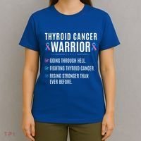 Thyroid Cancer Warrior Awareness Survivor To Do List Gift T-Shirt thumb 4