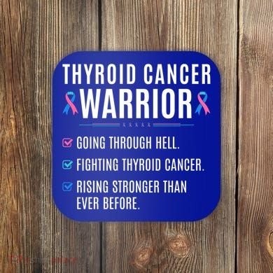 Thyroid Cancer Warrior Awareness Survivor To Do List Gift Coaster