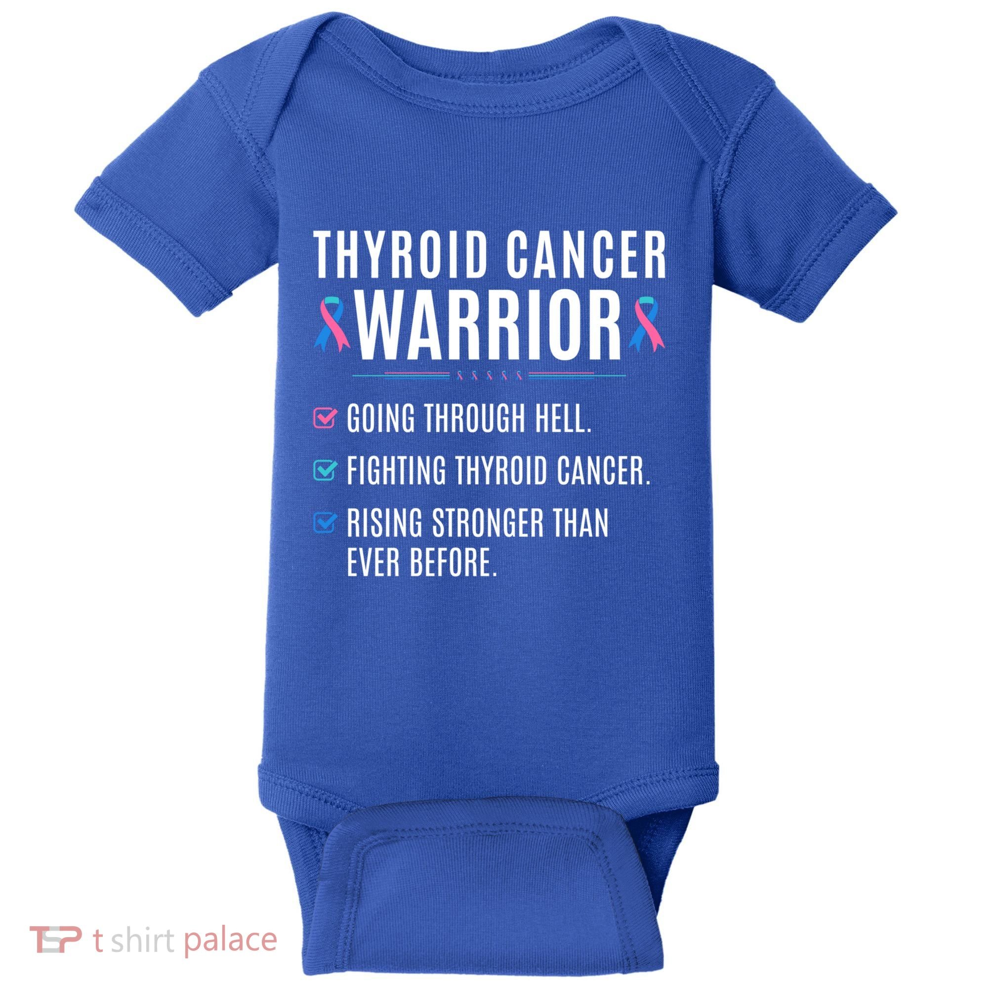 Thyroid Cancer Warrior Awareness Survivor To Do List Gift Baby Bodysuit