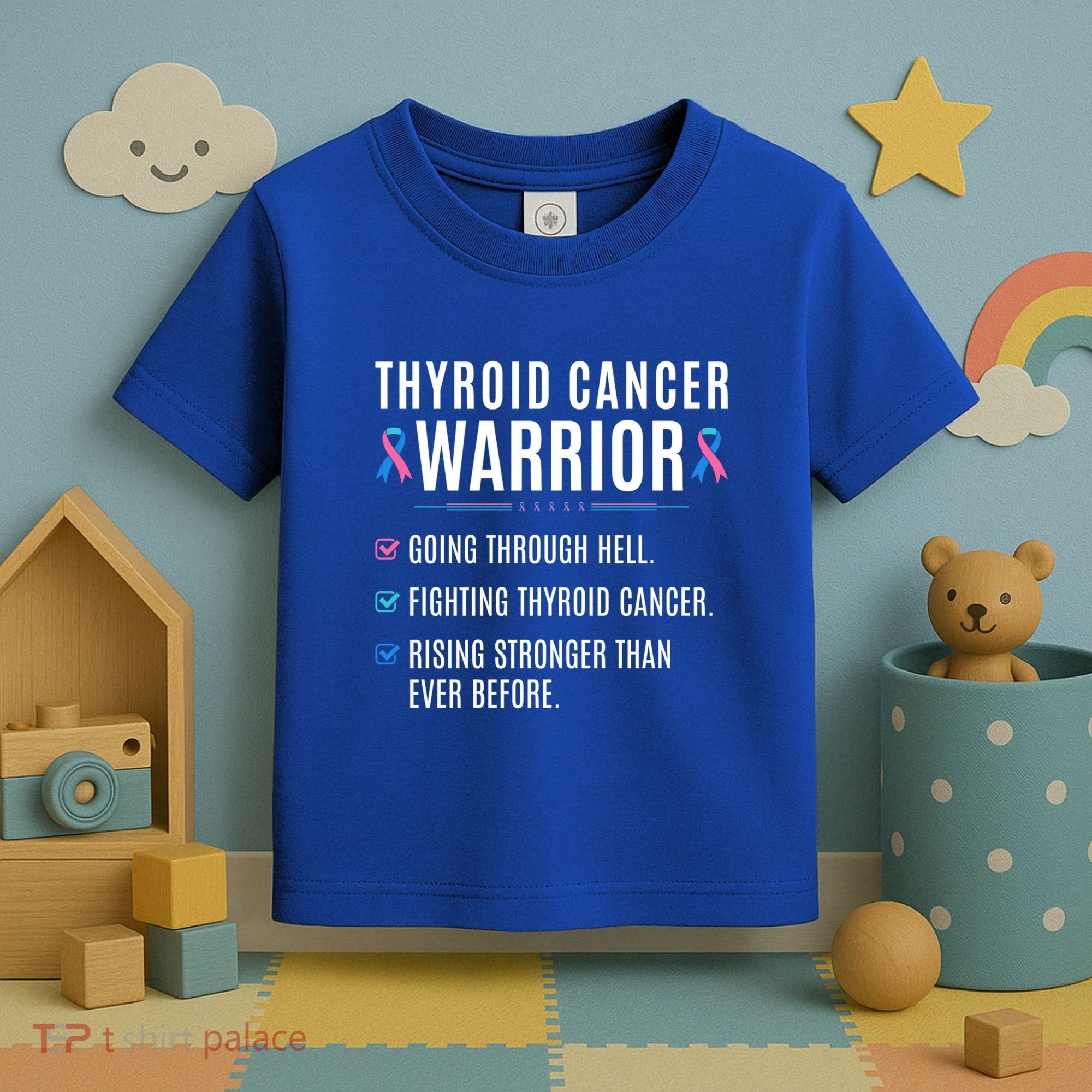 Thyroid Cancer Warrior Awareness Survivor To Do List Gift Toddler T-Shirt