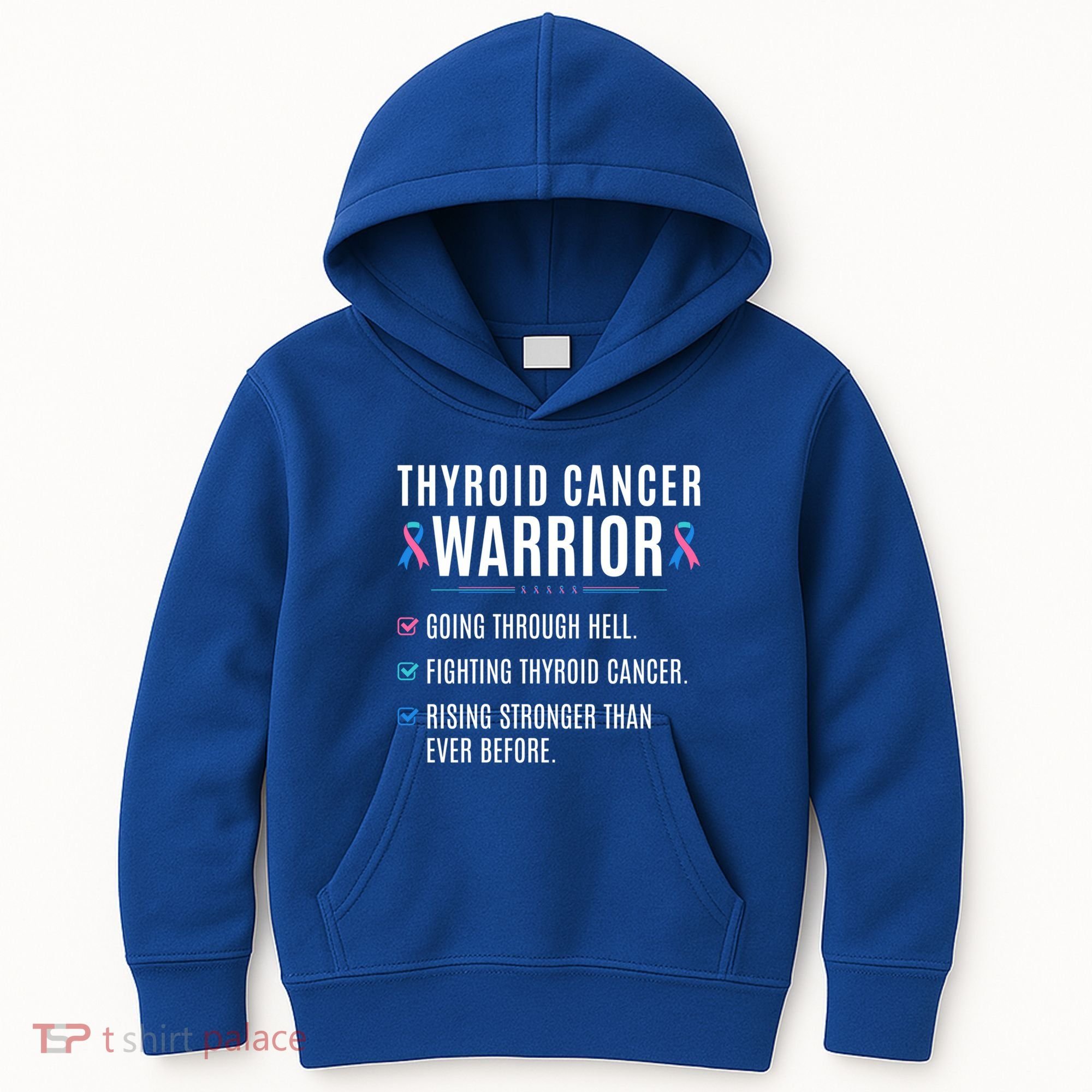 Thyroid Cancer Warrior Awareness Survivor To Do List Gift Kids Hoodie