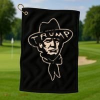Trump Cowboy Western Donald Trump Golf Towel thumb 1