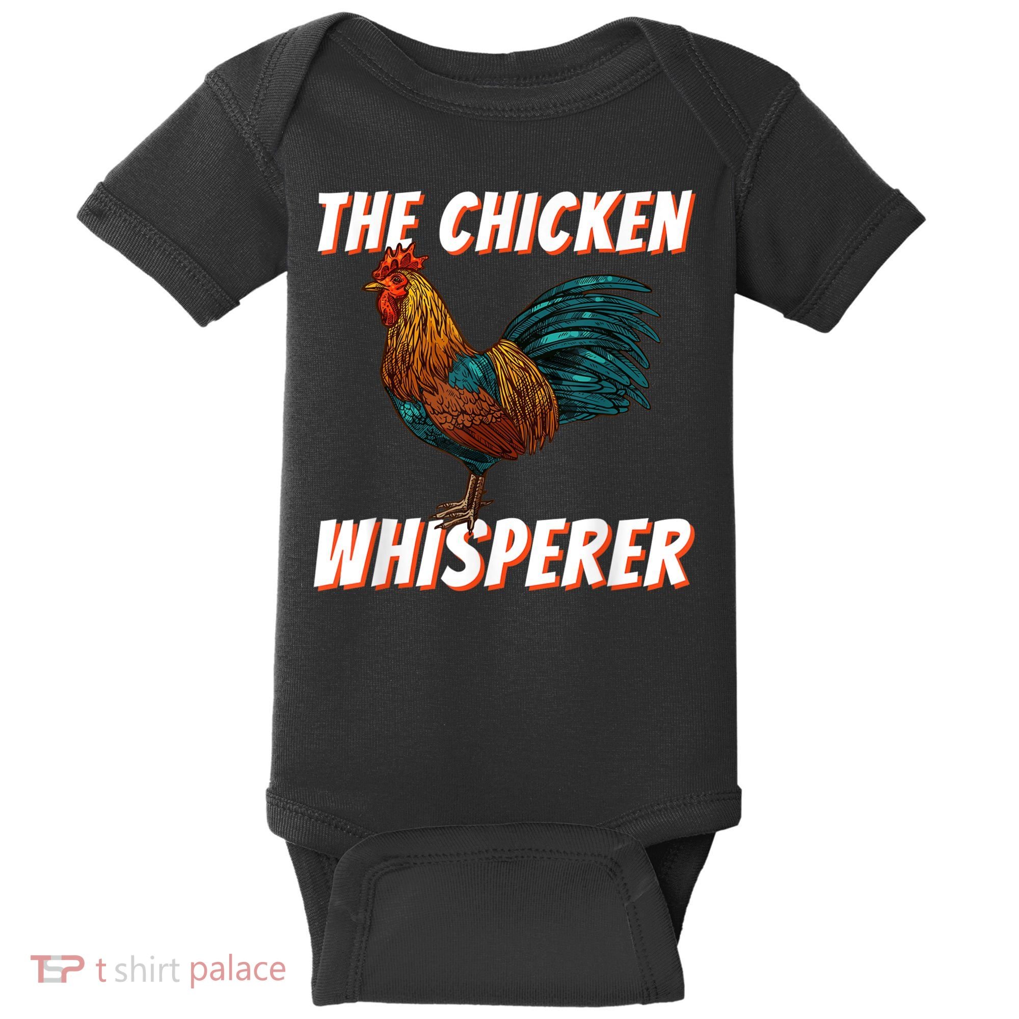 The Chicken Whisperer Funny Chicken Lover Chicken Farming Baby Bodysuit