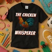 The Chicken Whisperer Funny Chicken Lover Chicken Farming Kids T-Shirt thumb 3