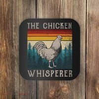 The Chicken Whisperer Funny Chicken Lover Farming Coaster thumb 0