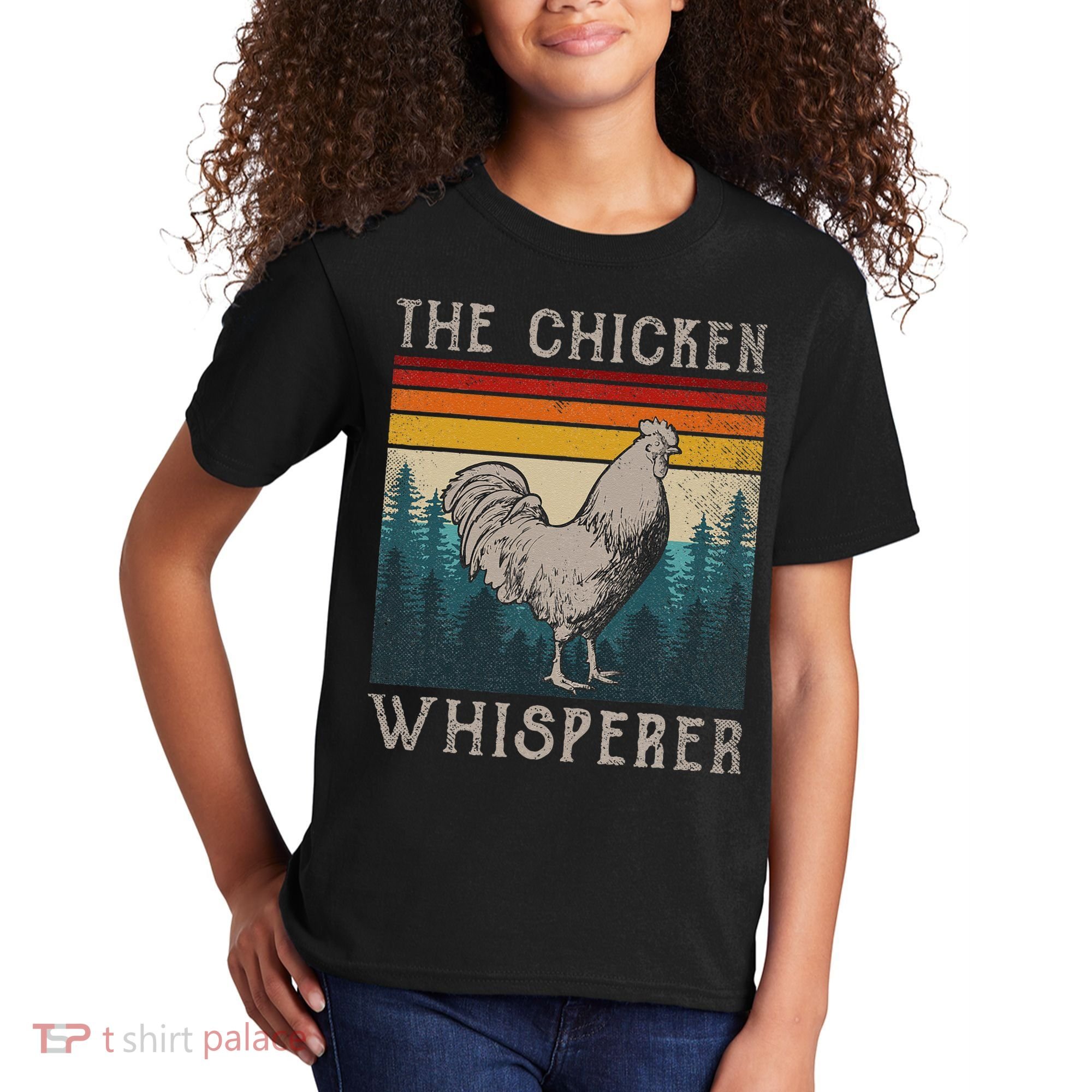 The Chicken Whisperer Funny Chicken Lover Farming Kids T-Shirt
