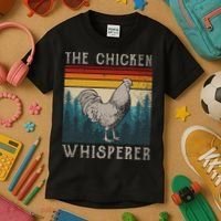 The Chicken Whisperer Funny Chicken Lover Farming Kids T-Shirt thumb 3