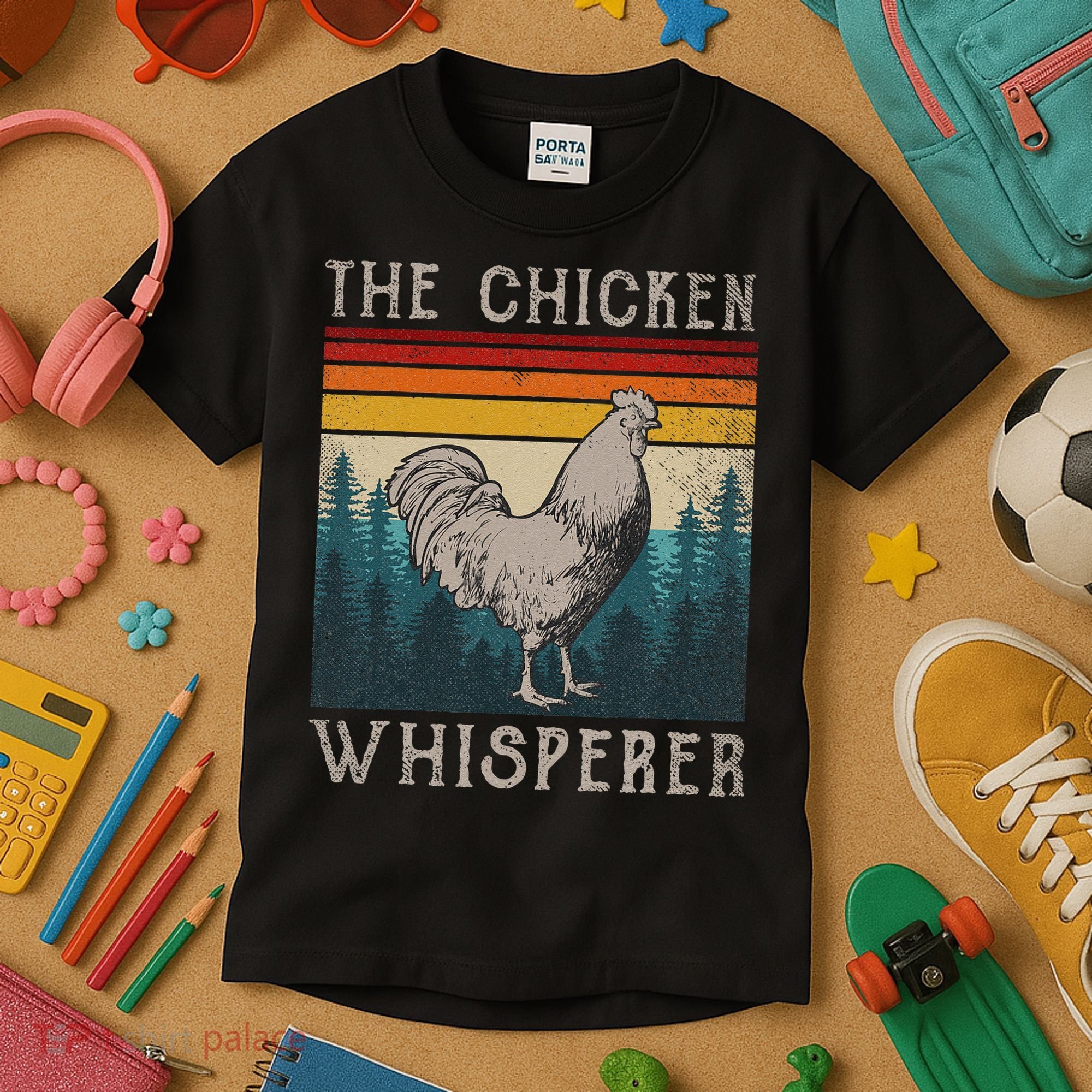 The Chicken Whisperer Funny Chicken Lover Farming Kids T-Shirt