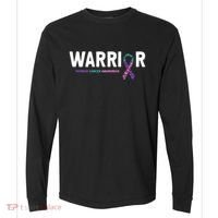 Thyroid Cancer Warrior Thyroid Cancer Awareness Gift Comfort Colors Heavyweight Long Sleeve T-Shirt thumb 0