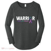 Thyroid Cancer Warrior Thyroid Cancer Awareness Gift Women's Perfect Tri Tunic Long Sleeve Shirt thumb 0
