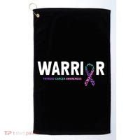 Thyroid Cancer Warrior Thyroid Cancer Awareness Gift Golf Towel thumb 0