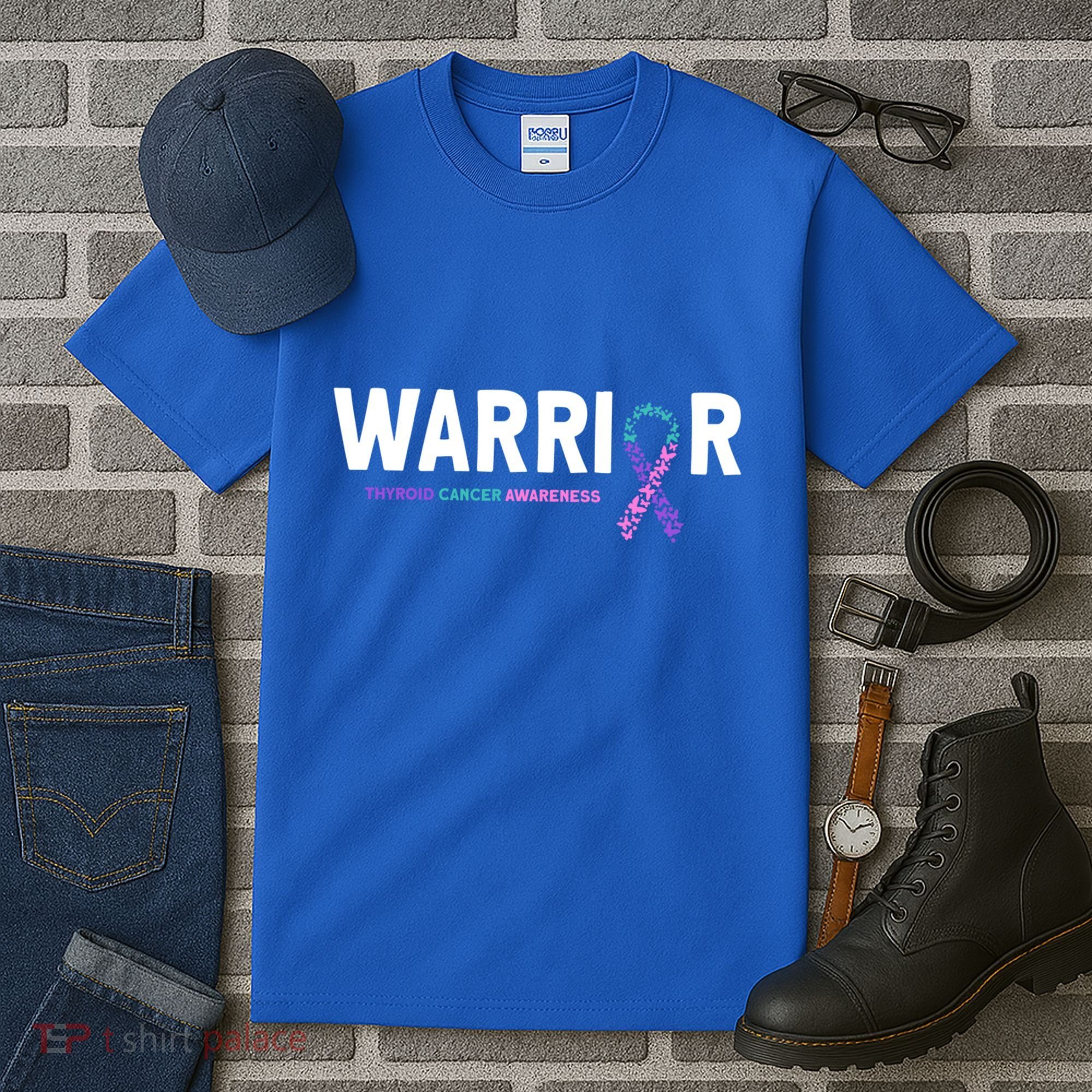 Thyroid Cancer Warrior Thyroid Cancer Awareness Gift Tall T-Shirt