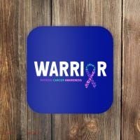 Thyroid Cancer Warrior Thyroid Cancer Awareness Gift Coaster thumb 0