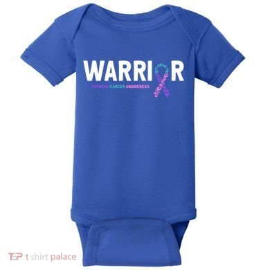 Thyroid Cancer Warrior Thyroid Cancer Awareness Gift Baby Bodysuit