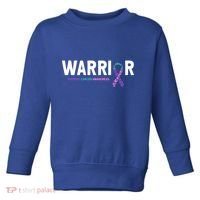 Thyroid Cancer Warrior Thyroid Cancer Awareness Gift Toddler Sweatshirt thumb 0