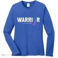 Thyroid Cancer Warrior Thyroid Cancer Awareness Gift Women's Long Sleeve Shirt thumb 0