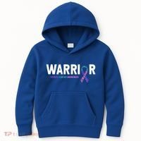 Thyroid Cancer Warrior Thyroid Cancer Awareness Gift Kids Hoodie thumb 0